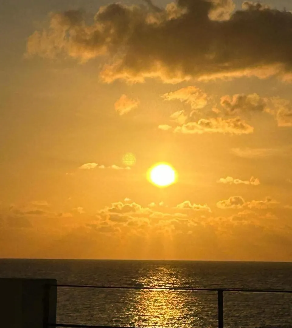 Mar Azul Y Amanecer Desde La Cama Appartement Mahahual