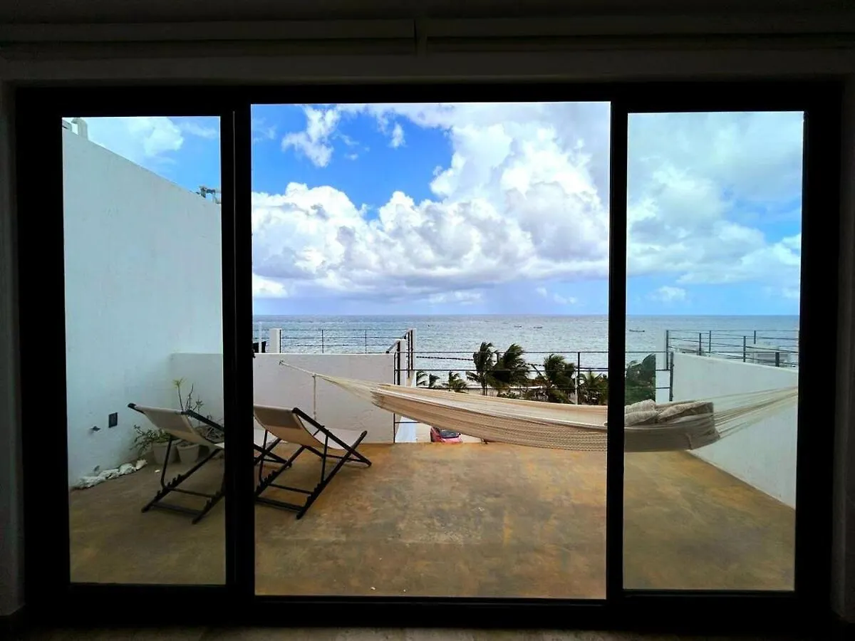 Mar Azul Y Amanecer Desde La Cama Appartement Mahahual