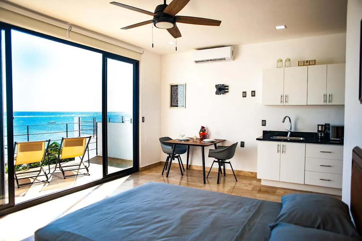 Mar Azul Y Amanecer Desde La Cama Appartement Mahahual