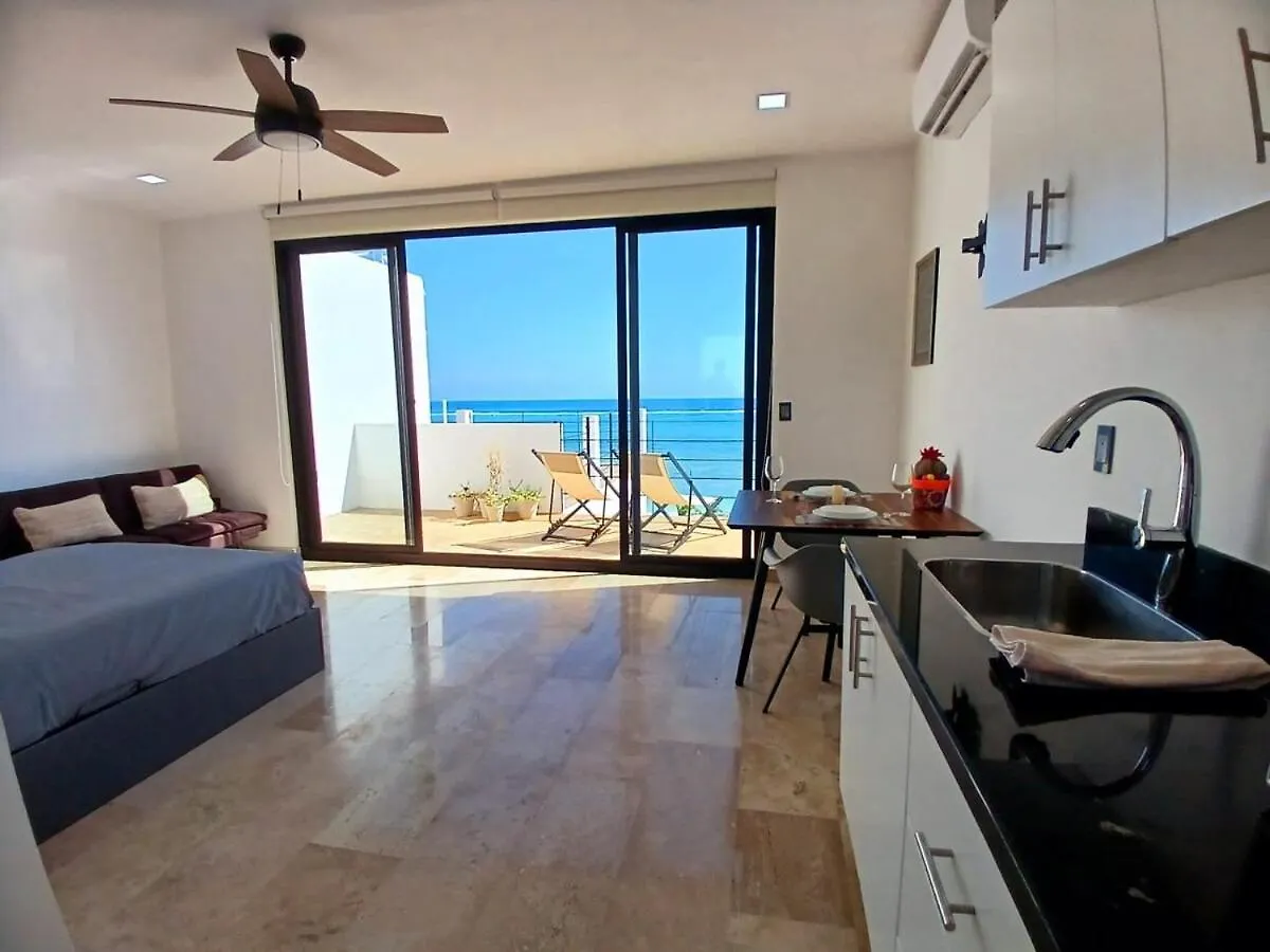 Mar Azul Y Amanecer Desde La Cama Appartement Mahahual