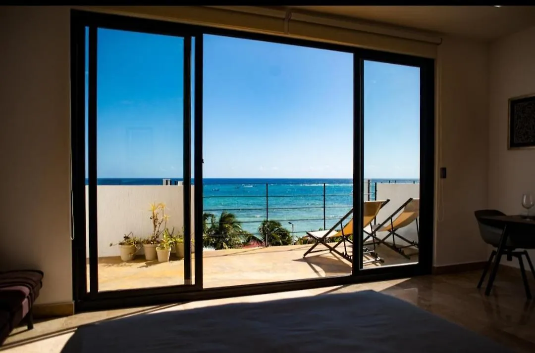 Mar Azul Y Amanecer Desde La Cama Appartement Mahahual